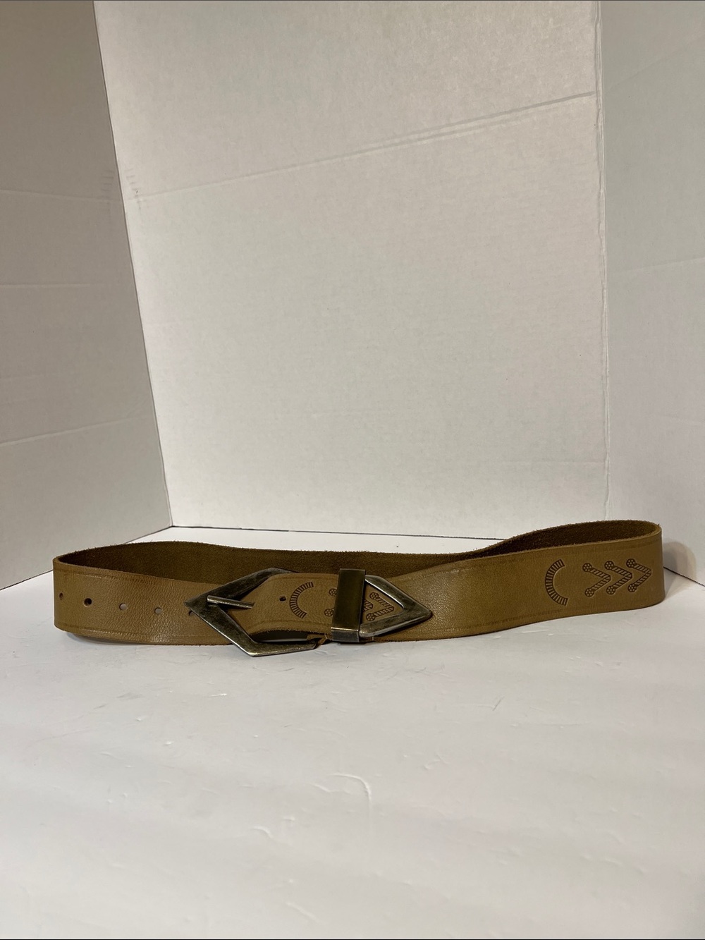 Free People Tan Archer Artisan Crafted Leather Boho Western Inspired Belt L/XL